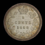 Canada, Victoria, 5 cents <br /> 1858