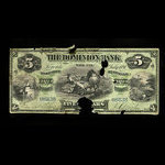 Canada, Dominion Bank, 5 dollars <br /> July 1891