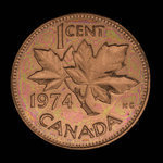 Canada, Elizabeth II, 1 cent <br /> 1974