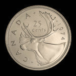 Canada, Elizabeth II, 25 cents <br /> 1974