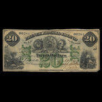 Canada, Prince Edward Island, 20 dollars <br /> January 2, 1872