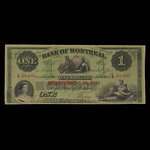 Canada, Bank of Montreal, 1 dollar <br /> January 3, 1859
