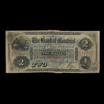 Canada, Bank of Montreal, 2 dollars <br /> August 1, 1856