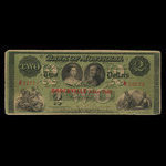 Canada, Bank of Montreal, 2 dollars <br /> January 3, 1859