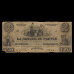 Canada, Banque du Peuple (People's Bank), 2 dollars <br /> September 1, 1846