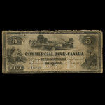 Canada, Commercial Bank of Canada, 5 dollars <br /> January 2, 1857