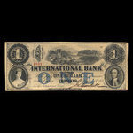 Canada, International Bank of Canada, 1 dollar <br /> September 15, 1858