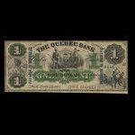 Canada, Quebec Bank, 1 dollar <br /> January 2, 1863