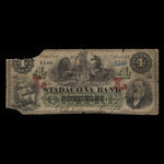 Canada, Stadacona Bank, 4 dollars <br /> April 2, 1874