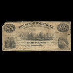 Canada, Summerside Bank of Prince Edward Island, 8 dollars <br /> January 22, 1866