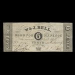 Canada, W. & J. Bell, 6 pence <br /> November 15, 1839