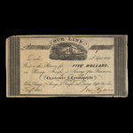 Canada, Charlevoix & Cosmopolite Steamers, 5 dollars <br /> September 14, 1848