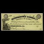 Canada, Hunterstown Lumber Co., 10 cents <br /> 1875
