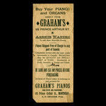 Canada, Britannia Piano Rooms, no denomination <br /> 1887