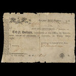 Canada, Army Bill Office, 10 dollars <br /> January 1, 1815