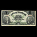 Canada, Bank of Montreal, 5 dollars <br /> September 3, 1912