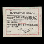 Canada, Corporation of the District of North Vancouver, 5 dollars <br /> July 13, 1913