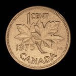Canada, Elizabeth II, 1 cent <br /> 1975
