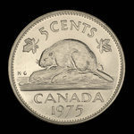 Canada, Elizabeth II, 5 cents <br /> 1975