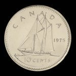 Canada, Elizabeth II, 10 cents <br /> 1975