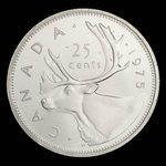 Canada, Elizabeth II, 25 cents <br /> 1975