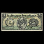Canada, Sovereign Bank of Canada, 5 dollars <br /> May 1, 1902