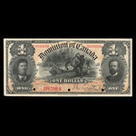 Canada, Dominion of Canada, 1 dollar <br /> March 31, 1898