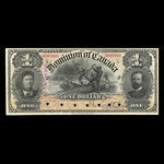 Canada, Dominion of Canada, 1 dollar <br /> March 31, 1898