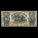 Canada, Dominion of Canada, 1 dollar <br /> March 31, 1898