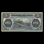 Canada, Dominion of Canada, 5 dollars <br /> May 1, 1912