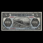 Canada, Dominion of Canada, 5 dollars <br /> May 1, 1912