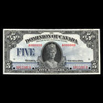 Canada, Dominion of Canada, 5 dollars <br /> May 26, 1924