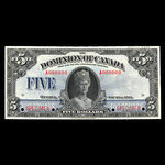 Canada, Dominion of Canada, 5 dollars : May 26, 1924
