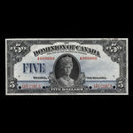 Canada, Dominion of Canada, 5 dollars : May 26, 1924