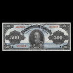 Canada, Dominion of Canada, 500 dollars <br /> January 2, 1925