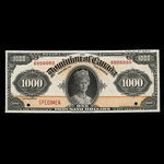 Canada, Dominion of Canada, 1,000 dollars <br /> January 2, 1925