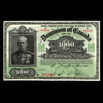Canada, Dominion of Canada, 1,000 dollars <br /> January 2, 1924