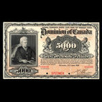 Canada, Dominion of Canada, 5,000 dollars <br /> January 2, 1901