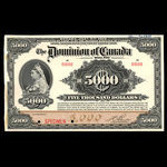 Canada, Dominion of Canada, 5,000 dollars <br /> January 2, 1918