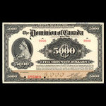 Canada, Dominion of Canada, 5,000 dollars <br /> January 2, 1918