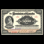 Canada, Dominion of Canada, 5,000 dollars <br /> January 2, 1918