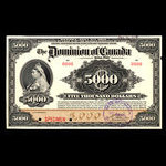 Canada, Dominion of Canada, 5,000 dollars <br /> January 2, 1918