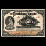 Canada, Dominion of Canada, 5,000 dollars <br /> January 2, 1924