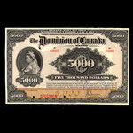 Canada, Dominion of Canada, 5,000 dollars <br /> January 2, 1924