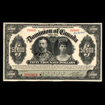 Canada, Dominion of Canada, 50,000 dollars <br /> January 2, 1918