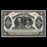 Canada, Dominion of Canada, 50,000 dollars <br /> January 2, 1918