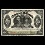 Canada, Dominion of Canada, 50,000 dollars <br /> January 2, 1924