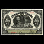 Canada, Dominion of Canada, 50,000 dollars <br /> January 2, 1924