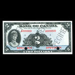Canada, Bank of Canada, 2 dollars <br /> 1935