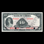 Canada, Bank of Canada, 10 dollars <br /> 1935